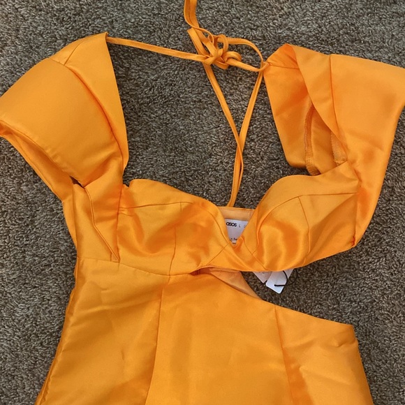 ASOS Luxe | NWT Gorgeous Tangerine Cocktail Dress - Picture 4 of 12